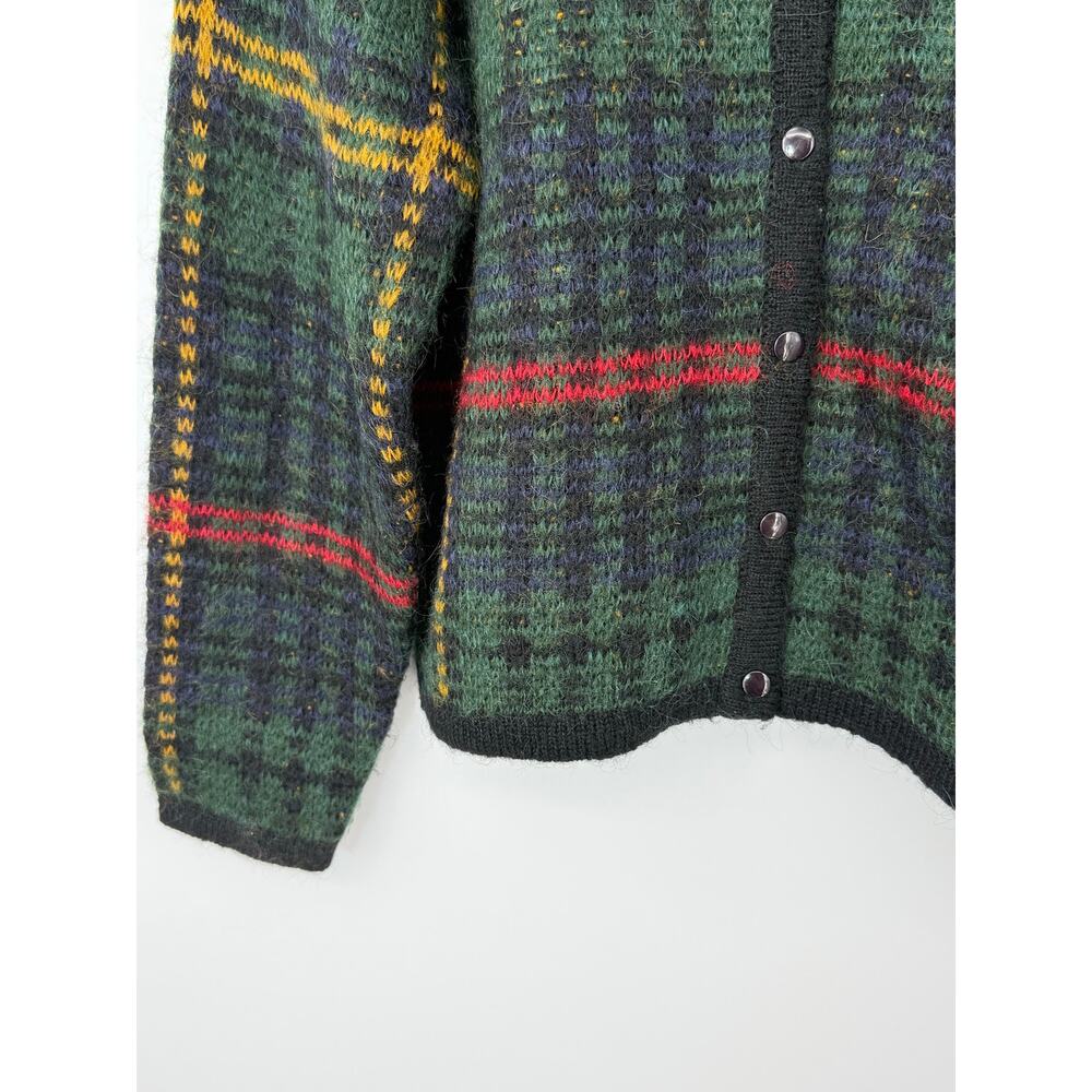 Brooks Brothers Vintage Plaid Wool Blend Cardigan Sweater - Tartan Women’s M - Picture 4 of 7